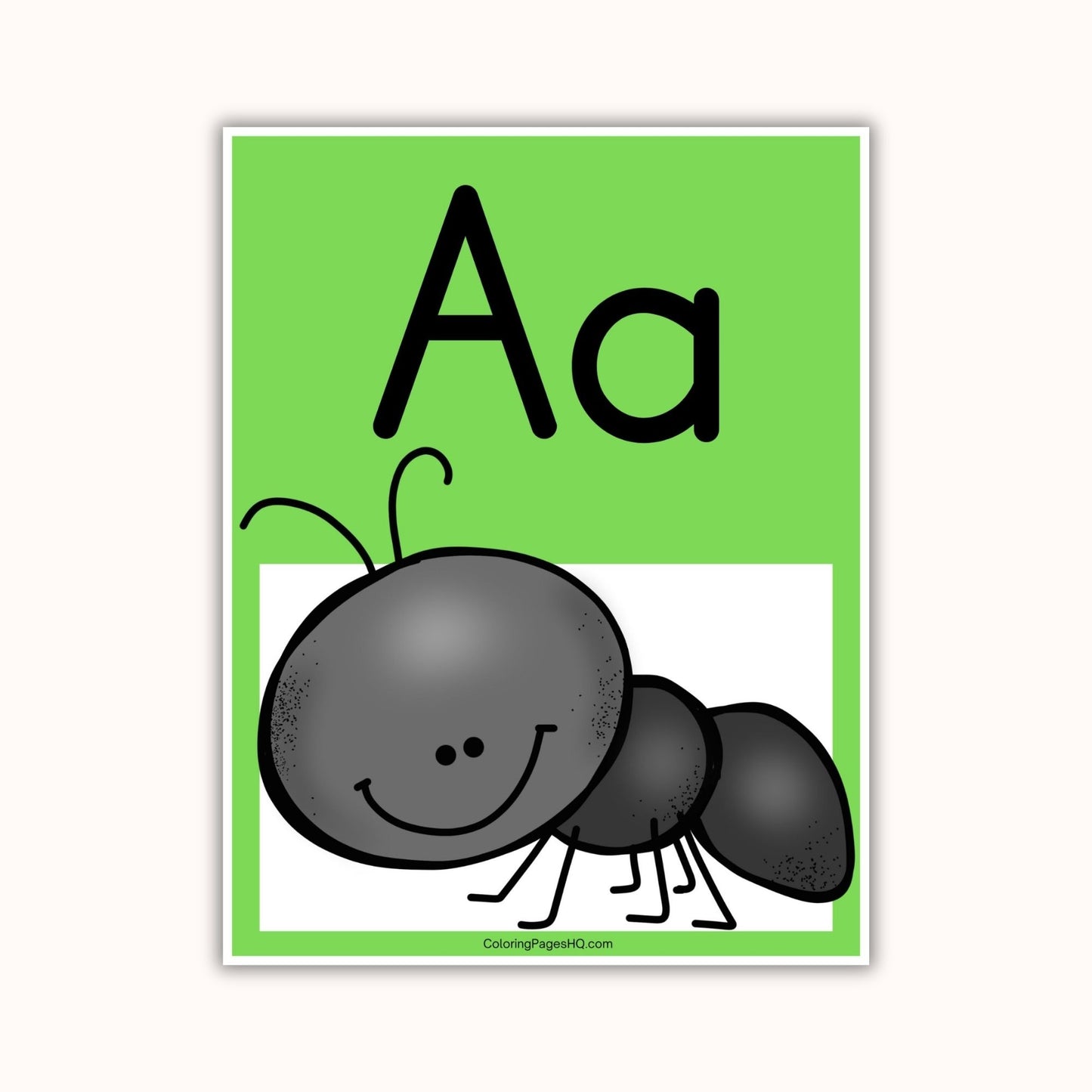 Cute Alphabet Poster Set A to Z