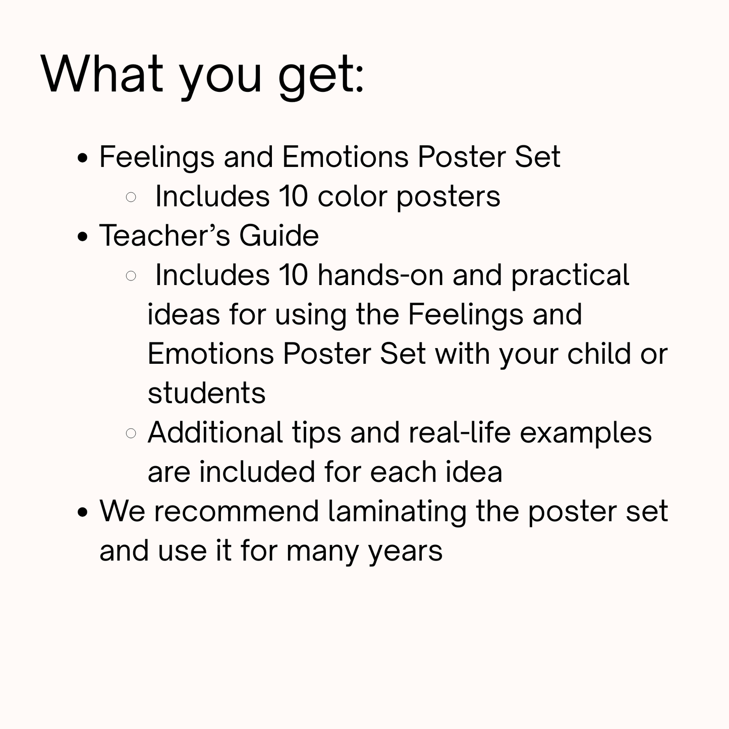 Feelings & Emotions Poster Set